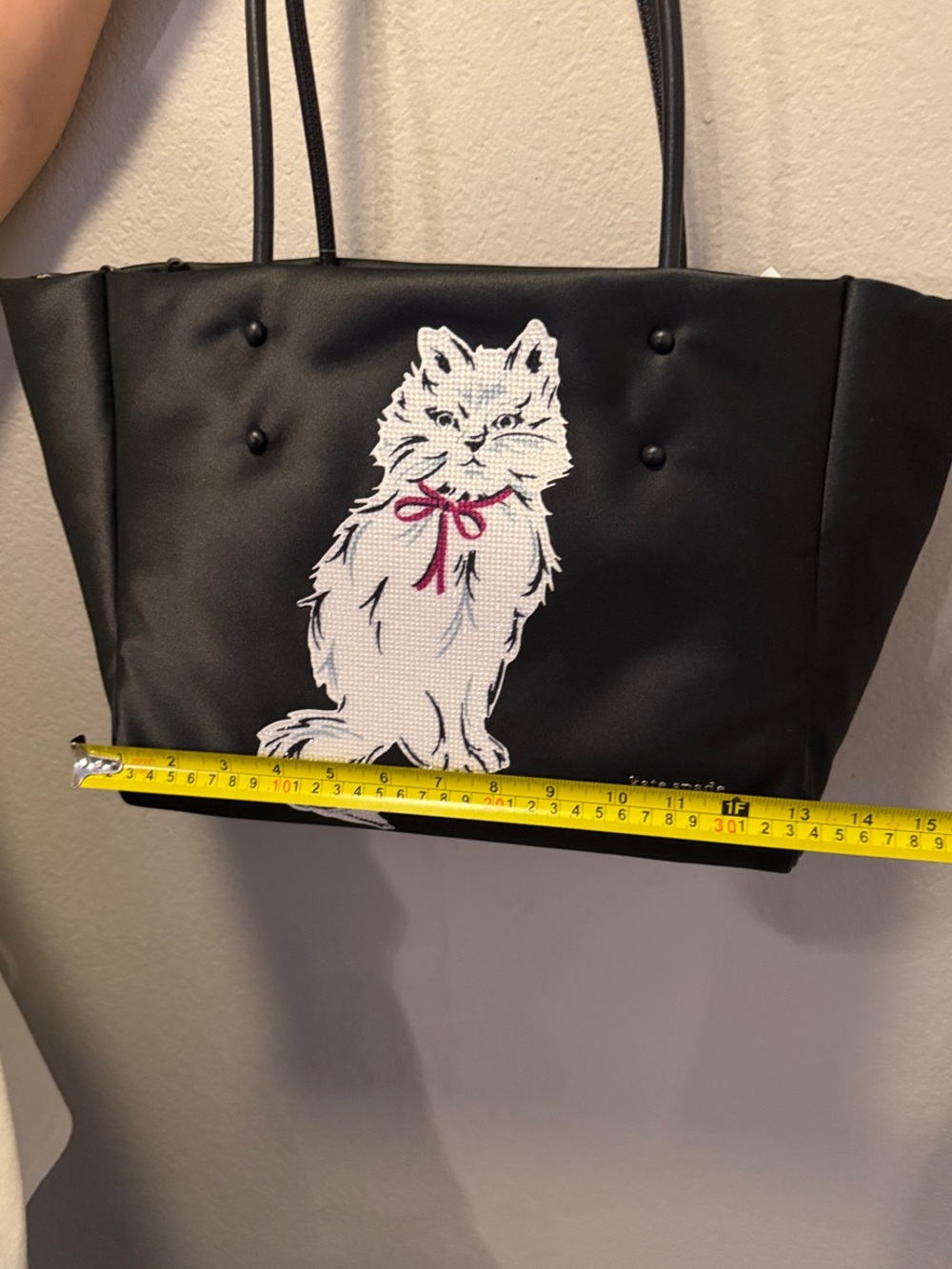 kate spade Black Tote with White Cat and Pink Bow - Picture 4 of 4